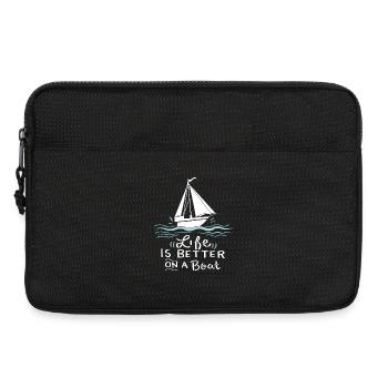 Segeln Segelboot Geschenk - Laptoptasche 13" - Schwarz - Vorne