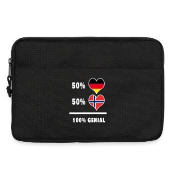 Germany and Norway Genial / Gift - Laptop bag 13" - black - Front