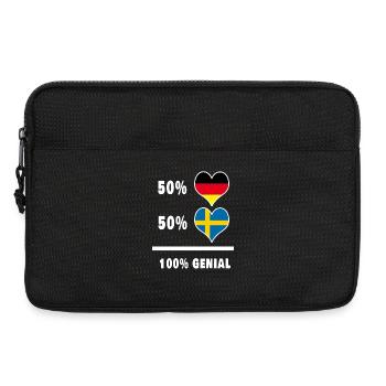Deutschland und Schweden Genial / Geschenk Flagge - Laptoptasche 13" - Schwarz - Vorne