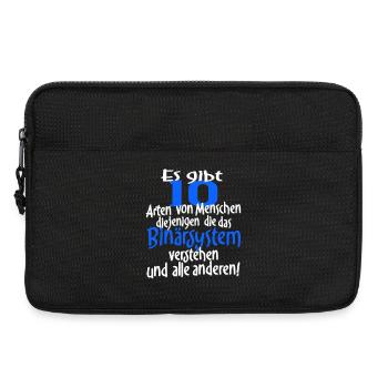 Es gibt 10 Arten von Menschen. - Laptoptasche 13" - Schwarz - Vorne