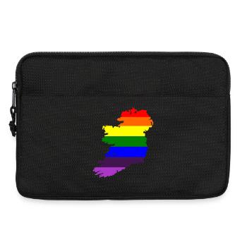 Gay Pride Ireland Irish Rainbow Flag - Laptop bag 13" - black - Front
