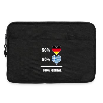 Deutschland und Griechenland Genial / Geschenk - Laptoptasche 13" - Schwarz - Vorne