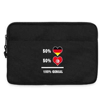 Allemagne et Tunisie Genial / Cadeau - Sacoche pour ordinateur portable 13 pouces - noir - Devant