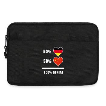 Deutschland und China Genial / Geschenk - Laptoptasche 13" - Schwarz - Vorne