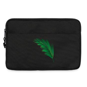 une feuille de palmiers vert unique - Sacoche pour ordinateur portable 13 pouces - noir - Devant