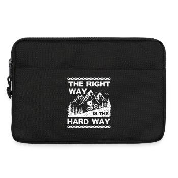 mountain bike, hard way, bike, bicycle, mountains - Laptop bag 13" - black - Front