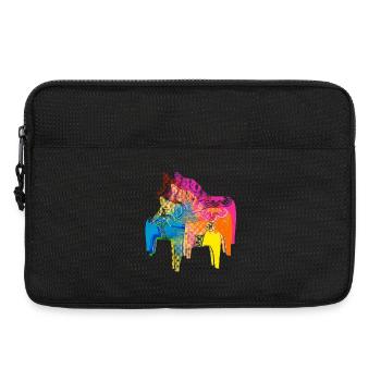 Pop Art Dala Horses Christmas Sweater Scandi Style - Laptop bag 13" - black - Front