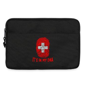 flag of Switzerland it's in my dna Schweiz Suisse - Laptop bag 13" - black - Front