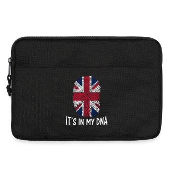 drapeau du Royaume-Uni c'est dans mon ADN - Sacoche pour ordinateur portable 13 pouces - noir - Devant