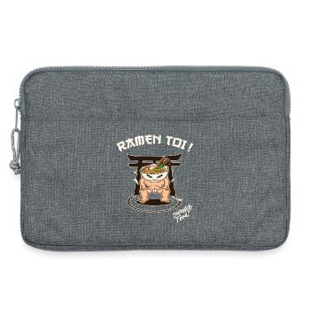 Ramen toi Sumo - Humour Japon - Cuisine - Sacoche pour ordinateur portable 13 pouces - gris chiné - Devant