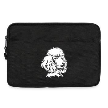 Pudel Kopf "Black Edition" - Laptoptasche 13" - Schwarz - Vorne