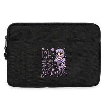 Ich werde eine große Schwester Meerjungfrau - Laptoptasche 13" - Schwarz - Vorne