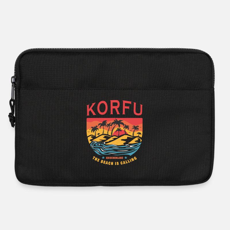 Korfu Griechenland Beach Design - Laptoptasche 13" - Schwarz