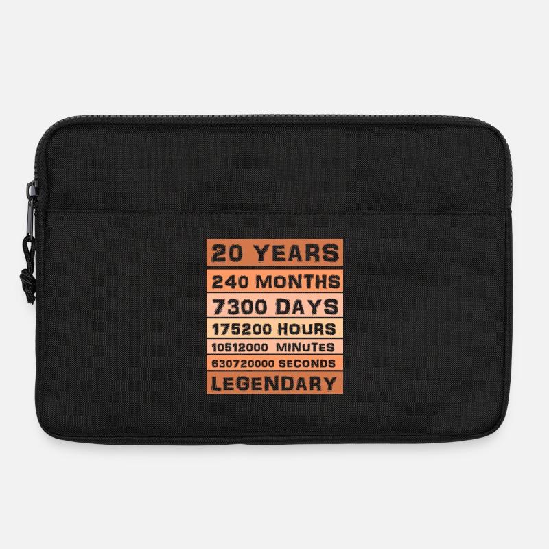 20 Years Legendary - Jubiläum, Jahrestag, Firma - Laptoptasche 13" - Schwarz