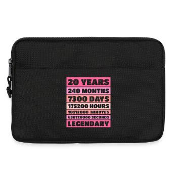 20 Years Legendary - Jubiläum, Jahrestag, Firma - Laptoptasche 13" - Schwarz - Vorne