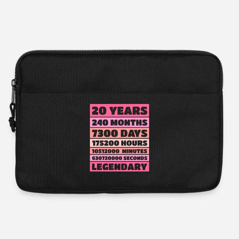 20 Years Legendary - Jubiläum, Jahrestag, Firma - Laptoptasche 13" - Schwarz