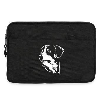 Appenzeller Sennenhund Kopf "Black Edition" - Laptoptasche 13" - Schwarz - Vorne