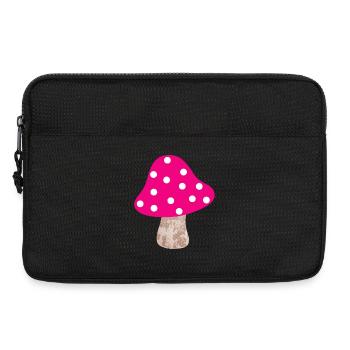 Pilz pink Punkte Dots Glück Kinderzimmer Wald - Laptoptasche 13" - Schwarz - Vorne