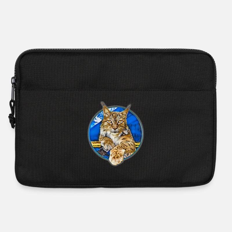 Luchs Wildkatze Freiheit - Laptoptasche 13" - Schwarz