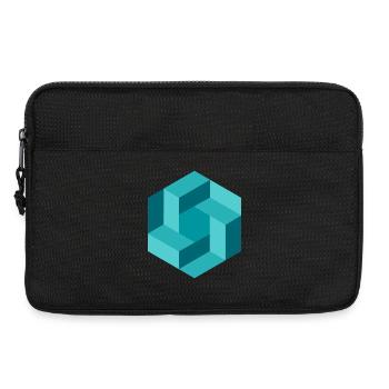 Géométrie abstraite en bleu - Sacoche pour ordinateur portable 13 pouces - noir - Devant