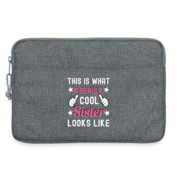 Soeur - Sacoche pour ordinateur portable 13 pouces - gris chiné - Devant