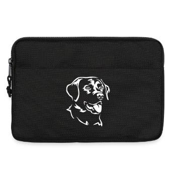 Labrador Kopf "Black Edition" - Laptoptasche 13" - Schwarz - Vorne