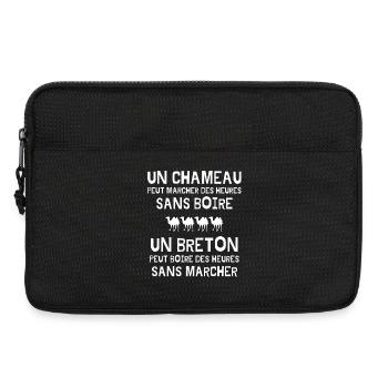 bretagne, bretagne humour, breton - Sacoche pour ordinateur portable 13 pouces - noir - Devant