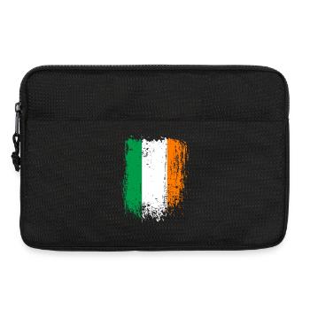 Irische Trikolore Flagge - Laptoptasche 13" - Schwarz - Vorne