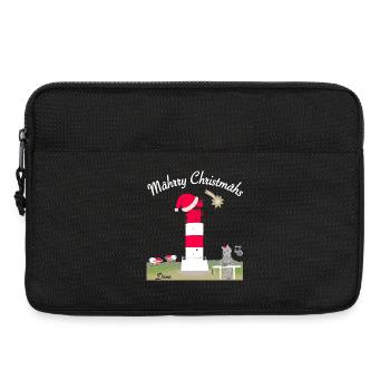 Leuchtturm Düne, Helgoland, Weihnachten - Laptoptasche 13" - Schwarz - Vorne