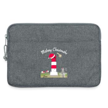 Leuchtturm Düne, Helgoland, Weihnachten - Laptoptasche 13" - Grau meliert - Vorne