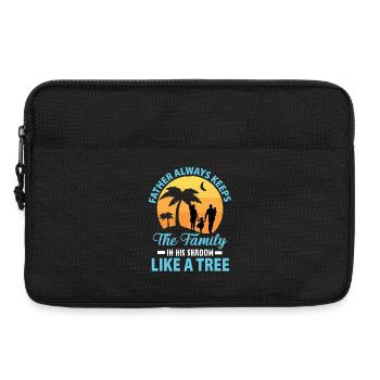 Vater hält Familie wie einen Baum - Laptoptasche 13" - Schwarz - Vorne
