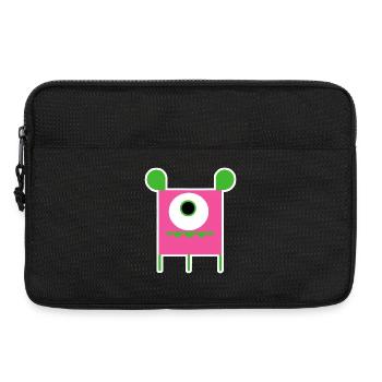 Pink Cyclops Monster | Witziger Quadratischer Alien - Laptoptasche 13" - Schwarz - Vorne