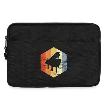 Piano à queue vintage - Sacoche pour ordinateur portable 13 pouces - noir - Devant