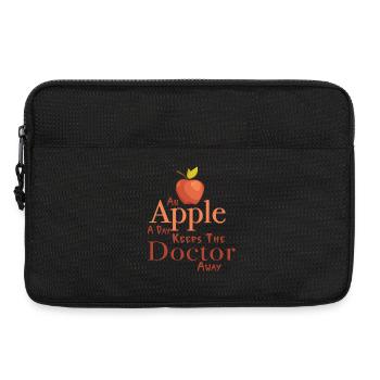 Une pomme par jour éloigne le médecin - Sacoche pour ordinateur portable 13 pouces - noir - Devant