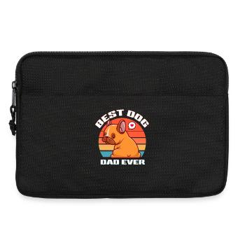 Meilleur Chien Papa Retro Soleil - Sacoche pour ordinateur portable 13 pouces - noir - Devant