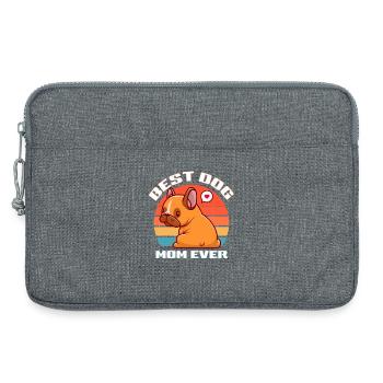 Meilleur Chien Maman - Sacoche pour ordinateur portable 13 pouces - gris chiné - Devant