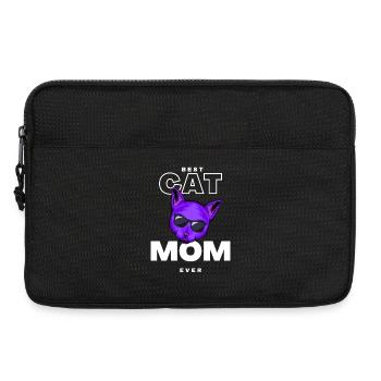 Meilleure Maman Chat violet - Sacoche pour ordinateur portable 13 pouces - noir - Devant