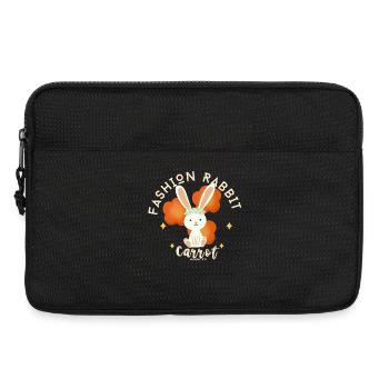 Blühenhase und schicke Karotte - Laptoptasche 13" - Schwarz - Vorne