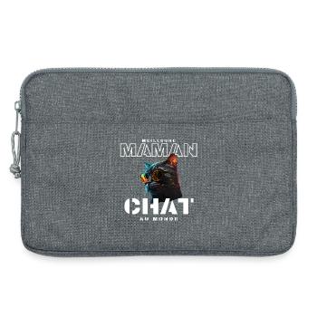 Meilleure Maman Chat Mondiale - Sacoche pour ordinateur portable 13 pouces - gris chiné - Devant
