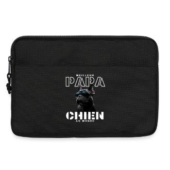 Meilleur Papa Chien Au Monde - Sacoche pour ordinateur portable 13 pouces - noir - Devant