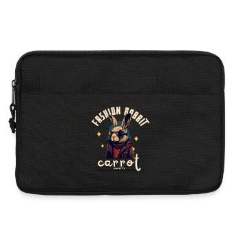 Lapin Rockeur en cuir - Sacoche pour ordinateur portable 13 pouces - noir - Devant