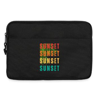 Tropical Sunset Gradient Text - Laptop bag 13" - black - Front