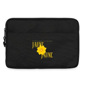 La fleur jaune épanouie - Laptop bag 13" - black - Front