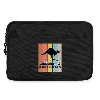 Kangaroo Over Australian Skyline - Laptop bag 13" - black - Front