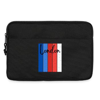 London Stripes Speckle Script - Sacoche pour ordinateur portable 13 pouces - noir - Devant