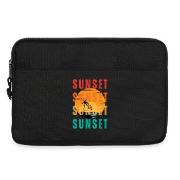 Sunset Palm Gradient - Laptop bag 13" - black - Front