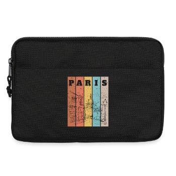 Croquis de la ligne d’horizon des Rayures de Paris - Sacoche pour ordinateur portable 13 pouces - noir - Devant