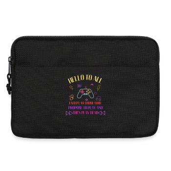 Neon Gaming Motto: Play Then Play Dead - Laptop bag 13" - black - Front