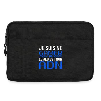 Je Suis Né Gamer ADN - Laptop bag 13" - black - Front
