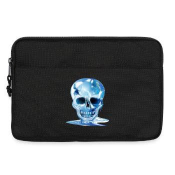 Tête de mort fondue extravagante dans les couleurs de la glace - Sacoche pour ordinateur portable 13 pouces - noir - Devant